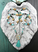 Mala mit türkisen Heilsteinen