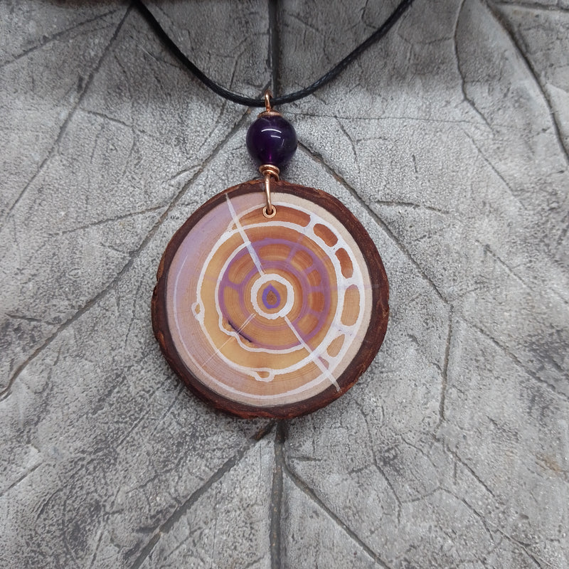 Amulett "Kronenchakra" Holzschmuck