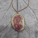 Amulett „Herzchakra“ – Naturlieb® Holzschmuck, handbemalt | Rosenquarz, zwei Varianten