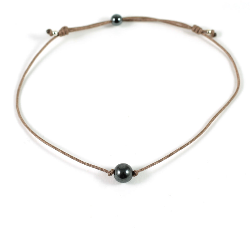 EinStein Armband mit Hämatit und Fallschirmschnur
