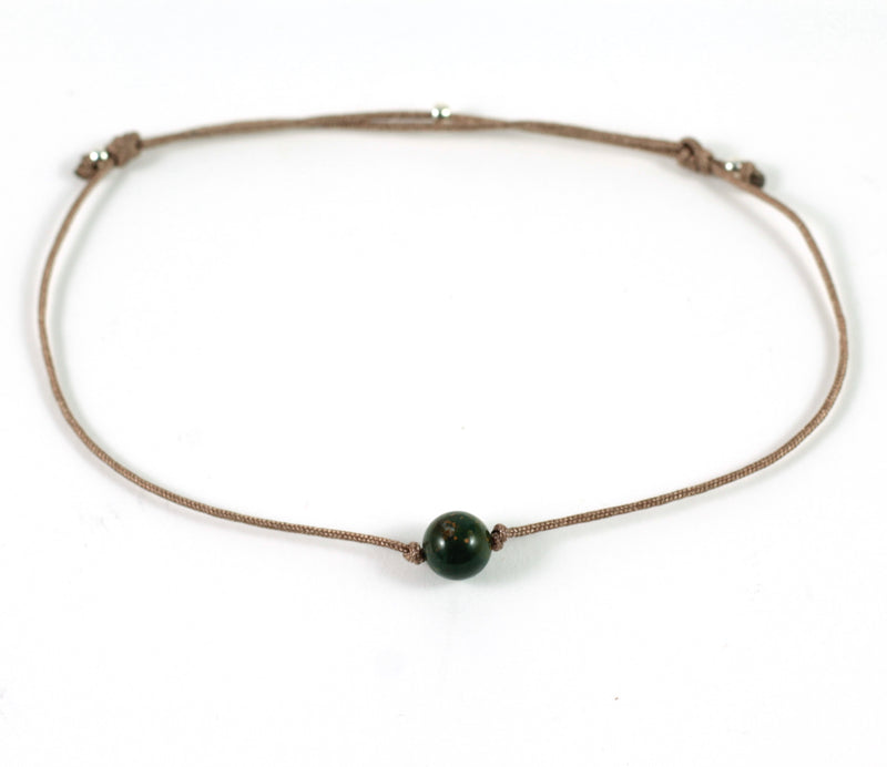 EinStein Armband mit Moosachat und Fallschirmschnur