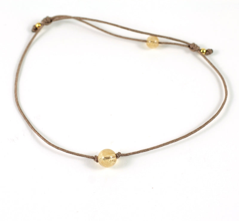 EinStein Armband mit Citrin und Fallschirmschnur