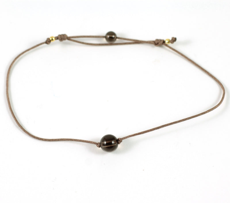 EinStein Armband mit Rauchquarz und Fallschirmschnur