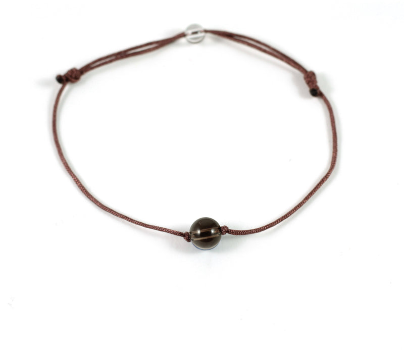 EinStein Armband mit Rauchquarz und Fallschirmschnur