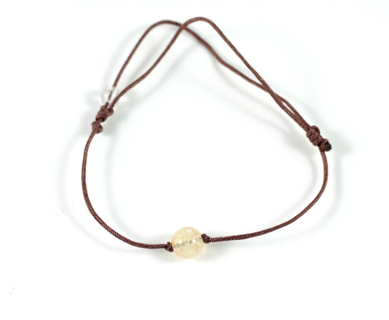 EinStein Armband mit Citrin und Fallschirmschnur
