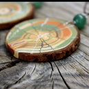 Noreia Amulett, grünes Heilamulett aus Holz