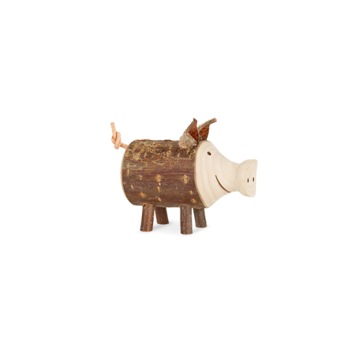 Glücksschwein aus Holz