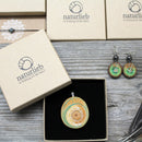 Stirnchakra-Amulett – Naturlieb® Holzschmuck, dunkelblau bemalt | Mit Lapislazuli oder ohne Stein