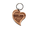 Schlüsselanhänger aus einem Nussholzherz "beste Oma"