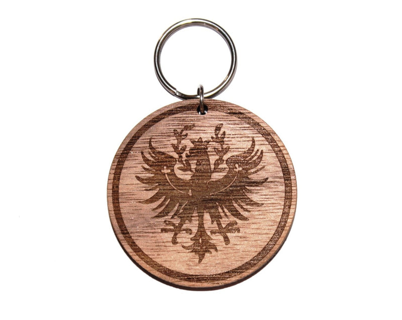 Schlüsselanhänger aus  Nussholz "Tiroler Adler"