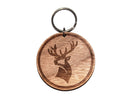 Schlüsselanhänger aus Nussholz "Hirschkopf"