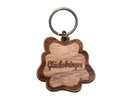 Schlüsselanhänger aus  Nussholz "Glücksbringer""