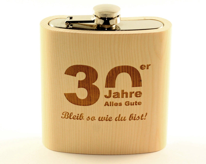 Zirbenholzflachmann 30er