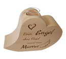 Zirbenherz Vase "Mama Engel"