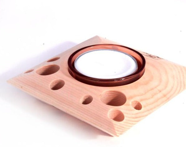 Teelichthalter aus Zirbenholz "Odoris"