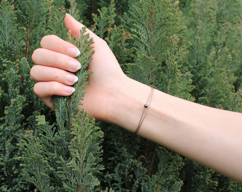 Armband "Ausgleich" mit Rauchquarz, Heliotrop und Tigerauge