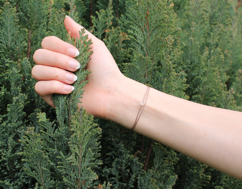 Armband "Lebensfreude" Karneol-Bergkristall