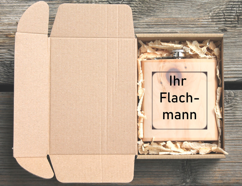 biologisch abbaubare Verpackung aus Karton für den Flachmann