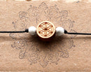 Armband "Lebensblume" mit Zirbe