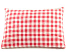 Zirbenkissen rotkariert 20 x 30cm mit Reißverschluß