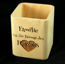 Zirbenquader 2 in 1 mit Familienspruch