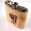 Zirbenholzflachmann Wunschgravur